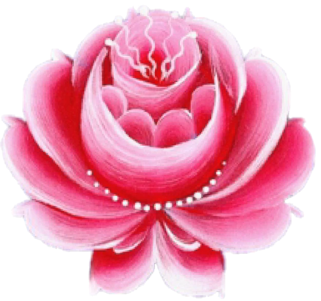 Роза в Тагильском стиле росписи